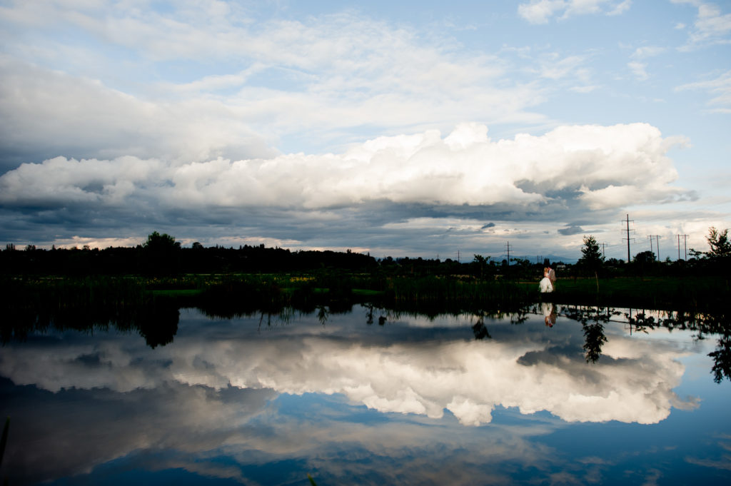 Wedding Portraits at Swan Trail Farms in Snohomish on the Lake