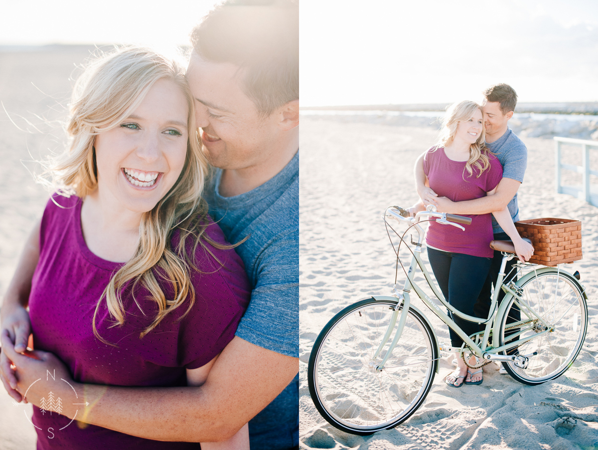 Bicycle Beach Engagement Photography