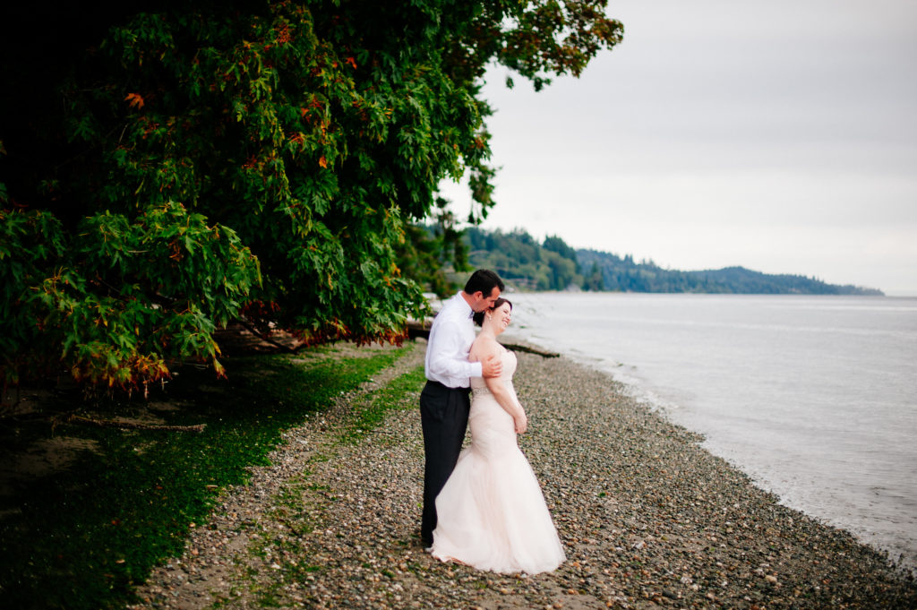 waterfront Washington wedding portraits on gig harbor